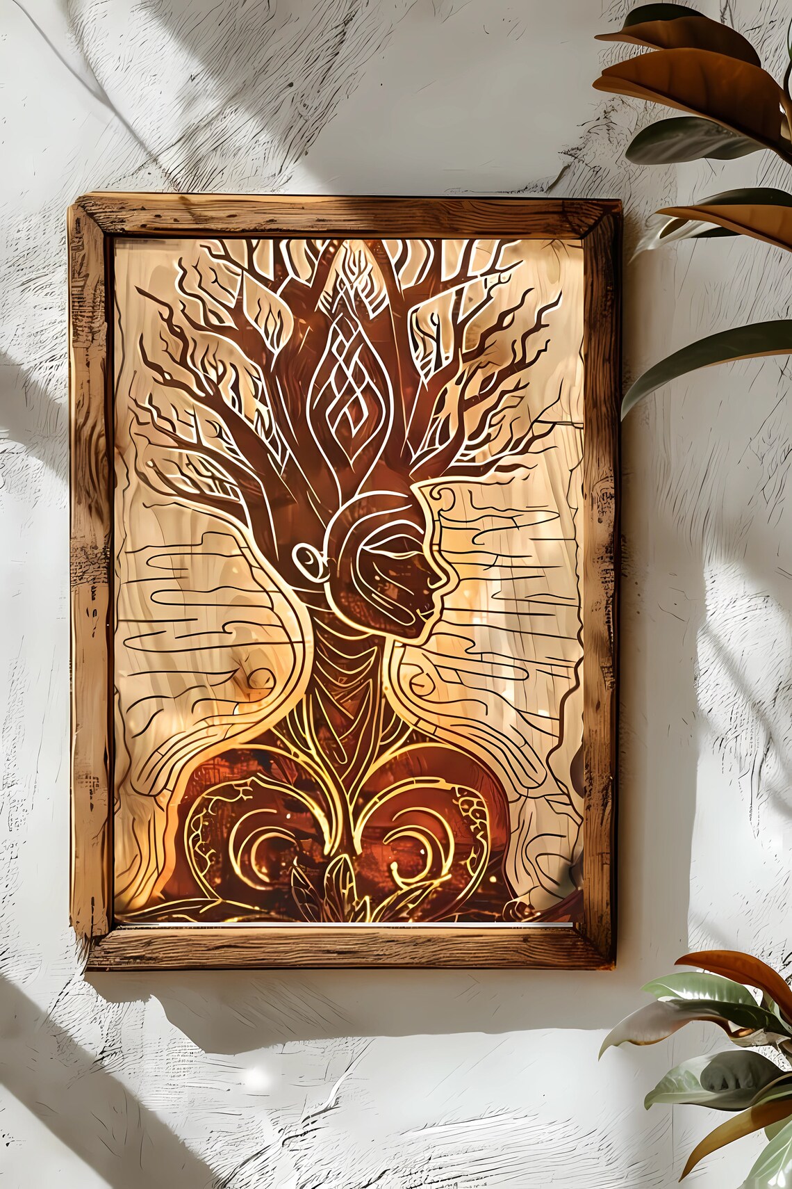 Mother Earth Goddess Art Print, Gaia Goddess, Altar Goddess Poster ...