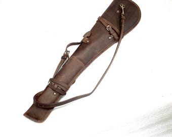35 Leather Rifle scabbard fits Heritage Rough Rider 4.75, 5