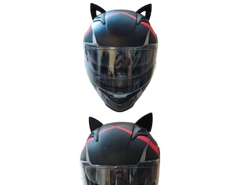 Schwarzhelm-Katzenohren: 3D gedruckte Motorrad-/Skihelmdekoration zwei verschiedene Modelle