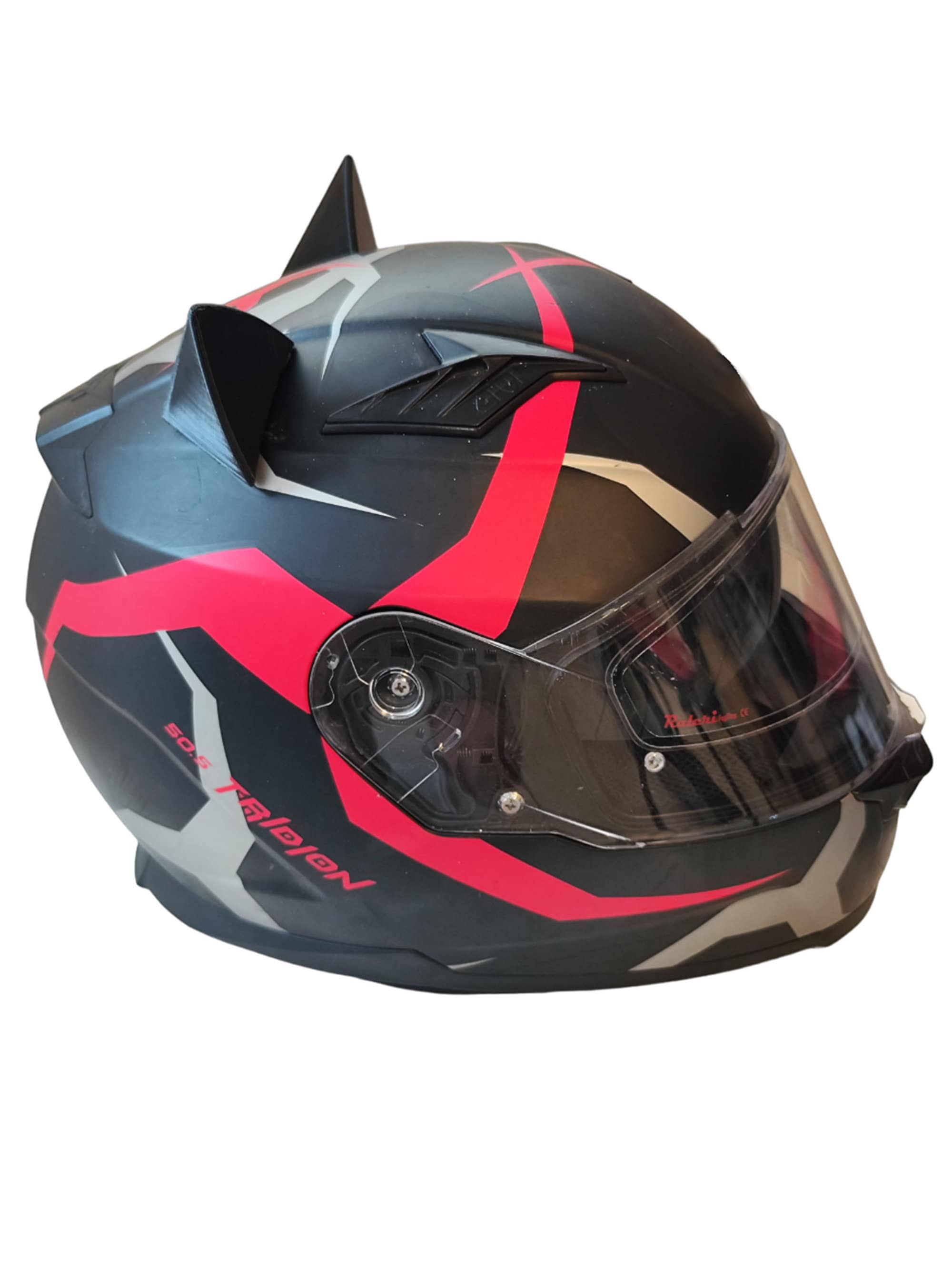 MIRKUZI Motorcrosshelmen Set - 4 Stuks Kattenoren Decoratie voor