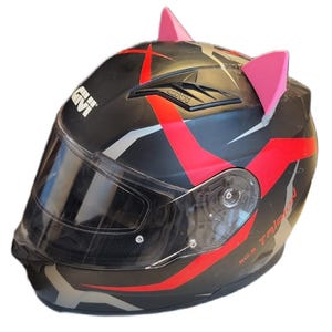 Helmet cat ears  pink  Ear Helmet Decorations,  Ear Motorcycle Riding Decorations,   Ear Ski Helmet Accessories, 3M Adhesive