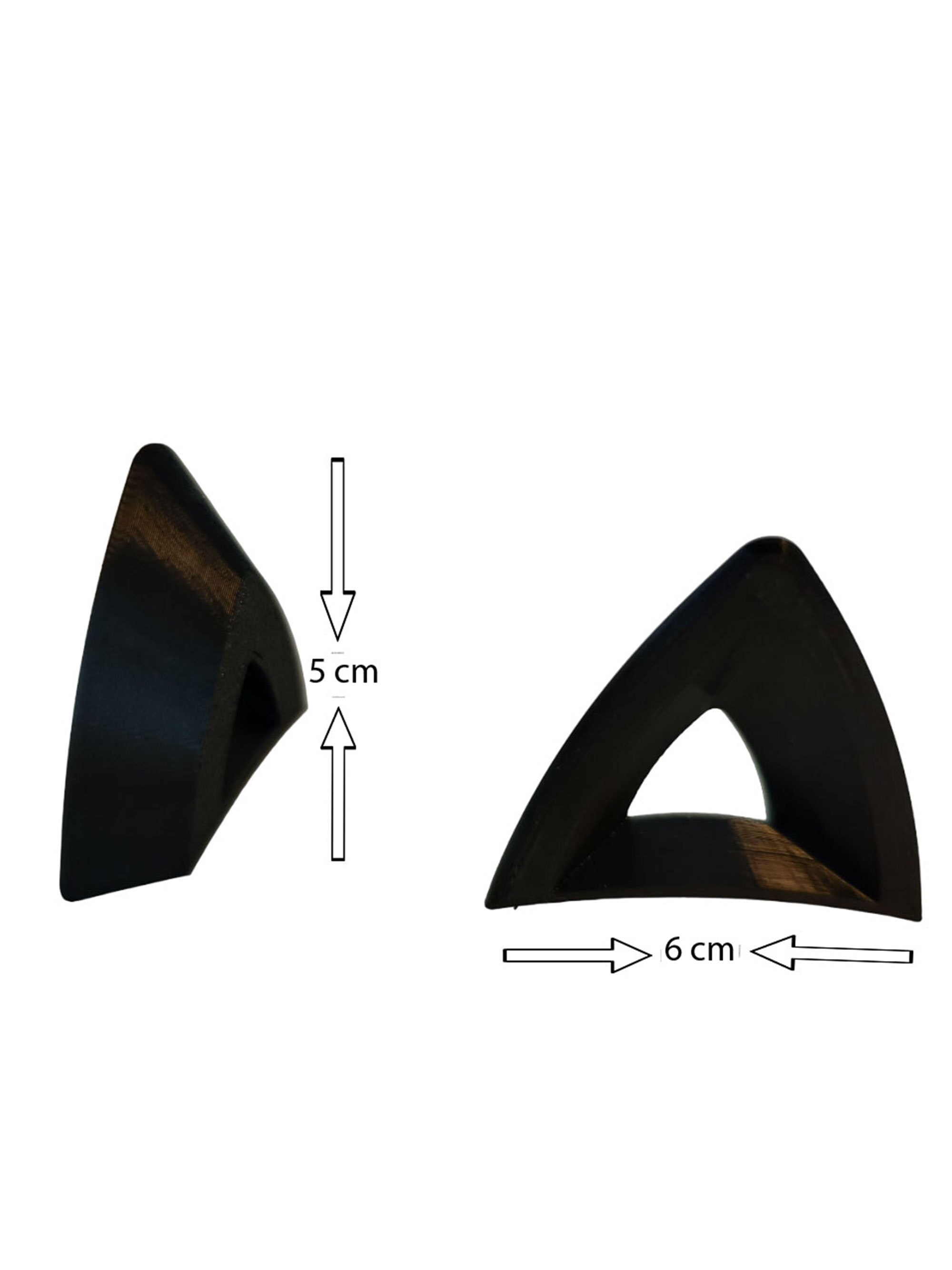 Orecchie Da Gatto Per Casco Moto - 2 Paia Rosa E Nero, Adesive, Per Caschi Curvi - Foto 3