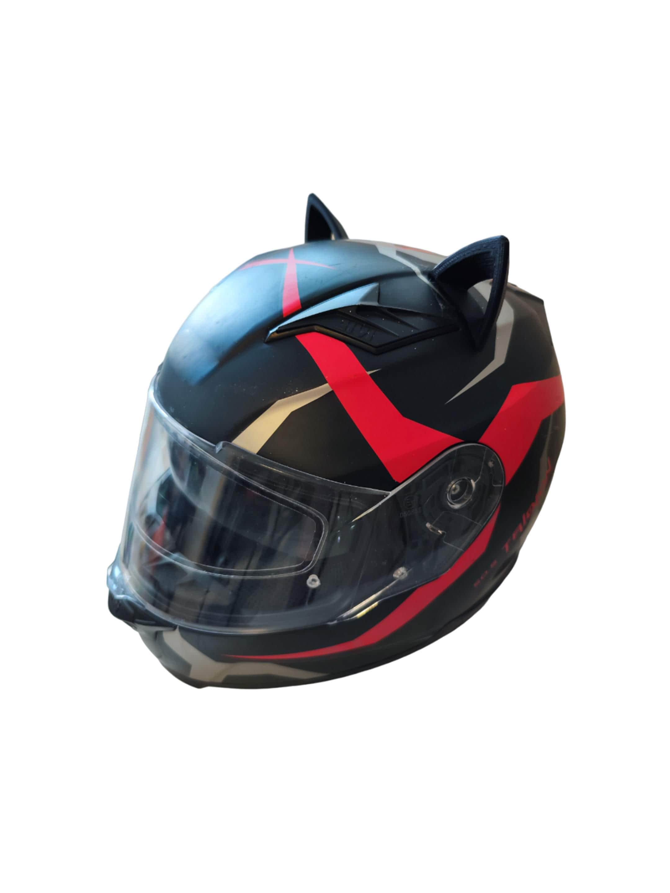black cat ears motorcycle helmet Women Stick the nubs to your helmet Cat ears helmet accessories for
