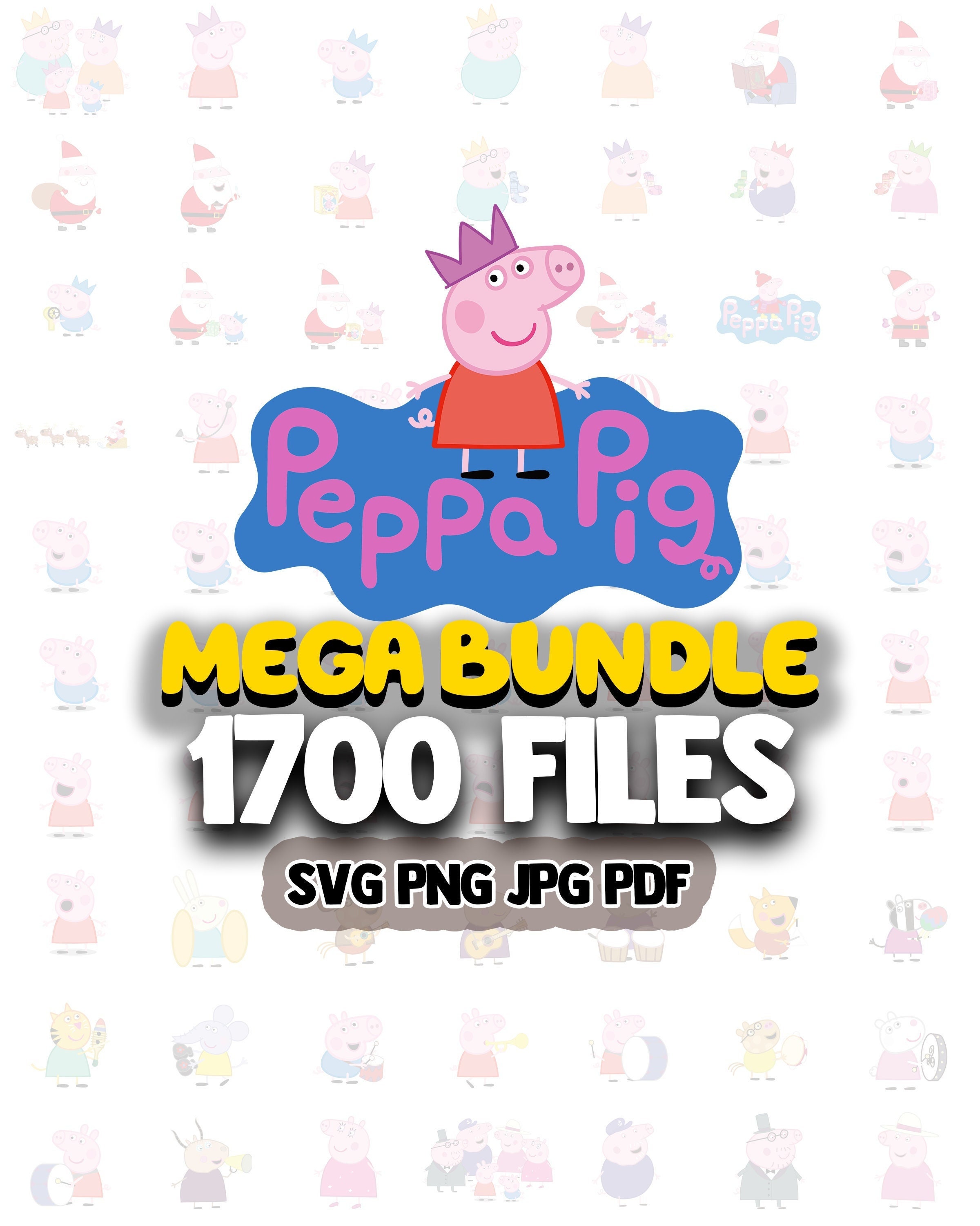 Peppa Pig Svg Bundle, Peppa Pig Svg Files for Cricut, Peppa Pig