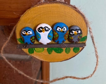 2 sets of Owl on wood