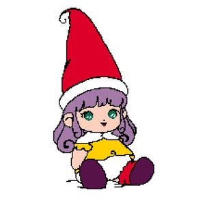 LITTLE MEMOLE 80s cartoon elf character cross stitch pattern pdf DMC threads