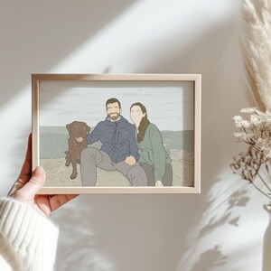 パーソナライズされた背景付きの写真 - ユニークな結婚祝いの犬のペットポートレート