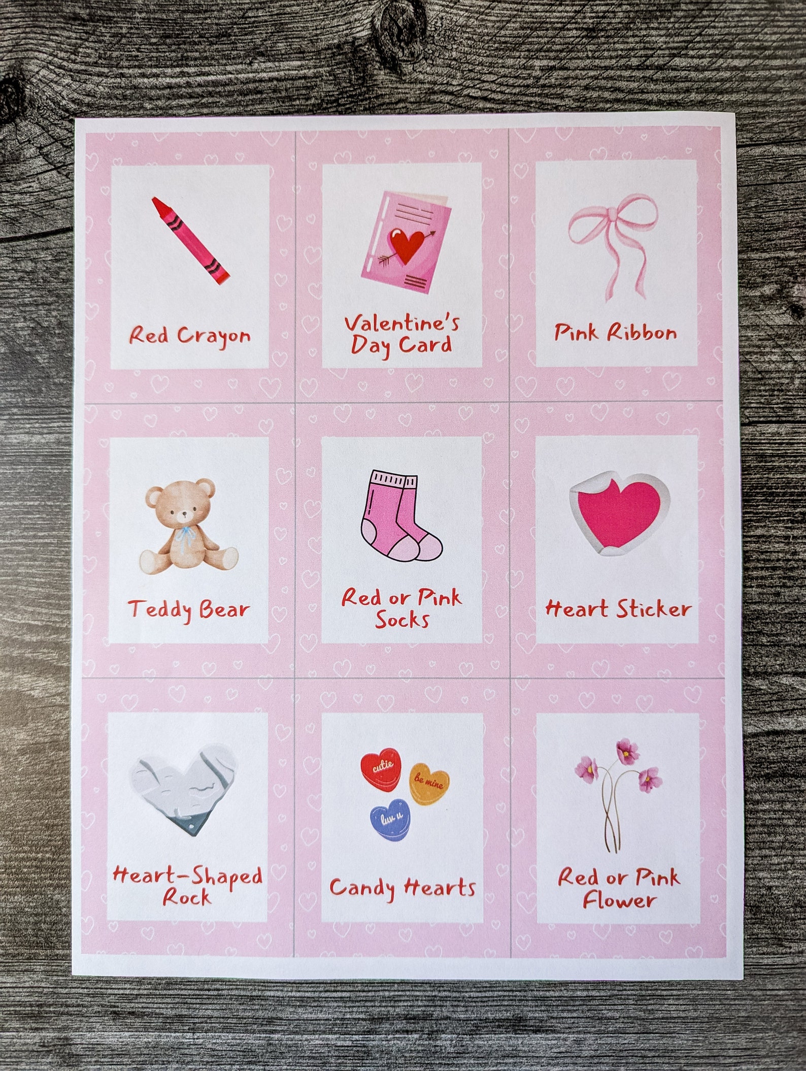 Valentines Day Scavenger Hunt for Kids PRINTABLE, Valentines Game ...