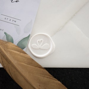 Wachssiegel selbstklebend "kissing Swan's"