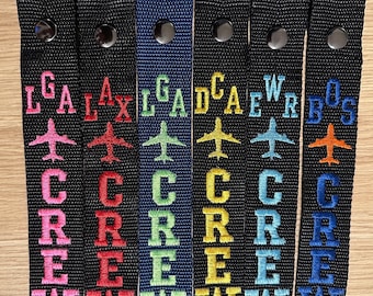 Luggage/Bag Tags for Flight Attendants & Travelers