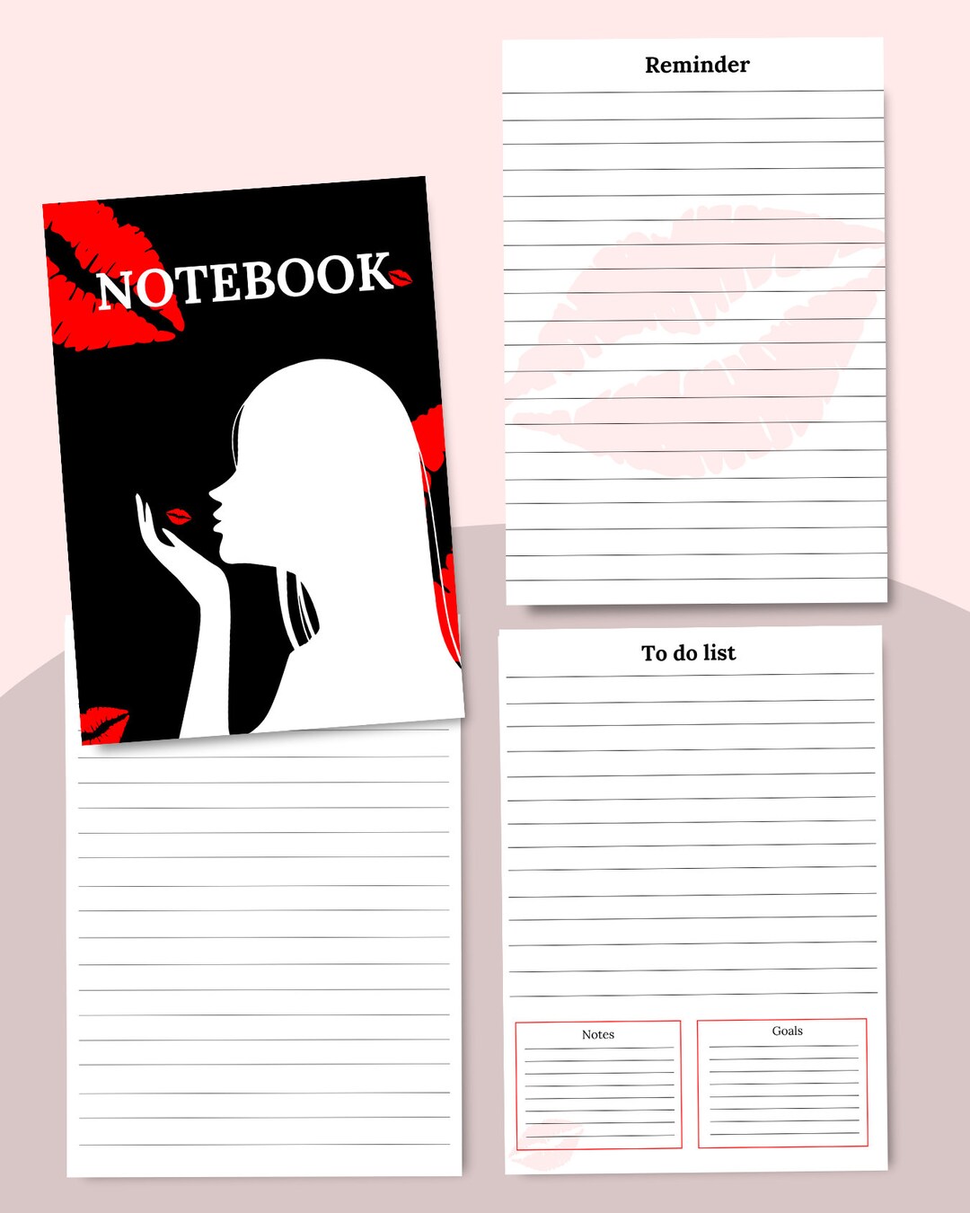 Printble Notebook Printable Notebook, Printable Notebook Bundle, Daisy, Calendar, Planner ...