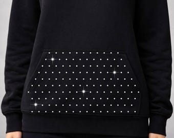 Rhinestone Hoodie Pocket Template, Even Dot Grid Pattern (Digital File)