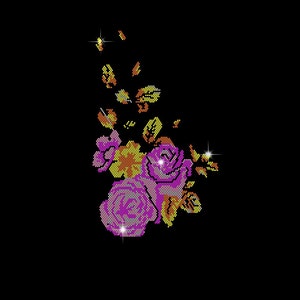 Flowers Rhinestone Template,Flowers Design,ss6 SVG, Flowers Pattern,Cricut SVG Flowers Rhinestone