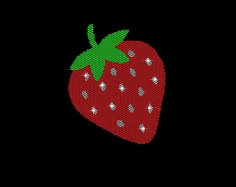 Strawberry Rhinestone Template: Summer SVG, PNG, PDF (Digital Download)