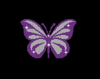 Molde de borboleta com strass para camiseta, SVG, Cricut (Download digital)