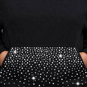 Strass Hoodie Tasche Design SVG, Farbverlauf Bling Kristallmuster (Digitaler Download)
