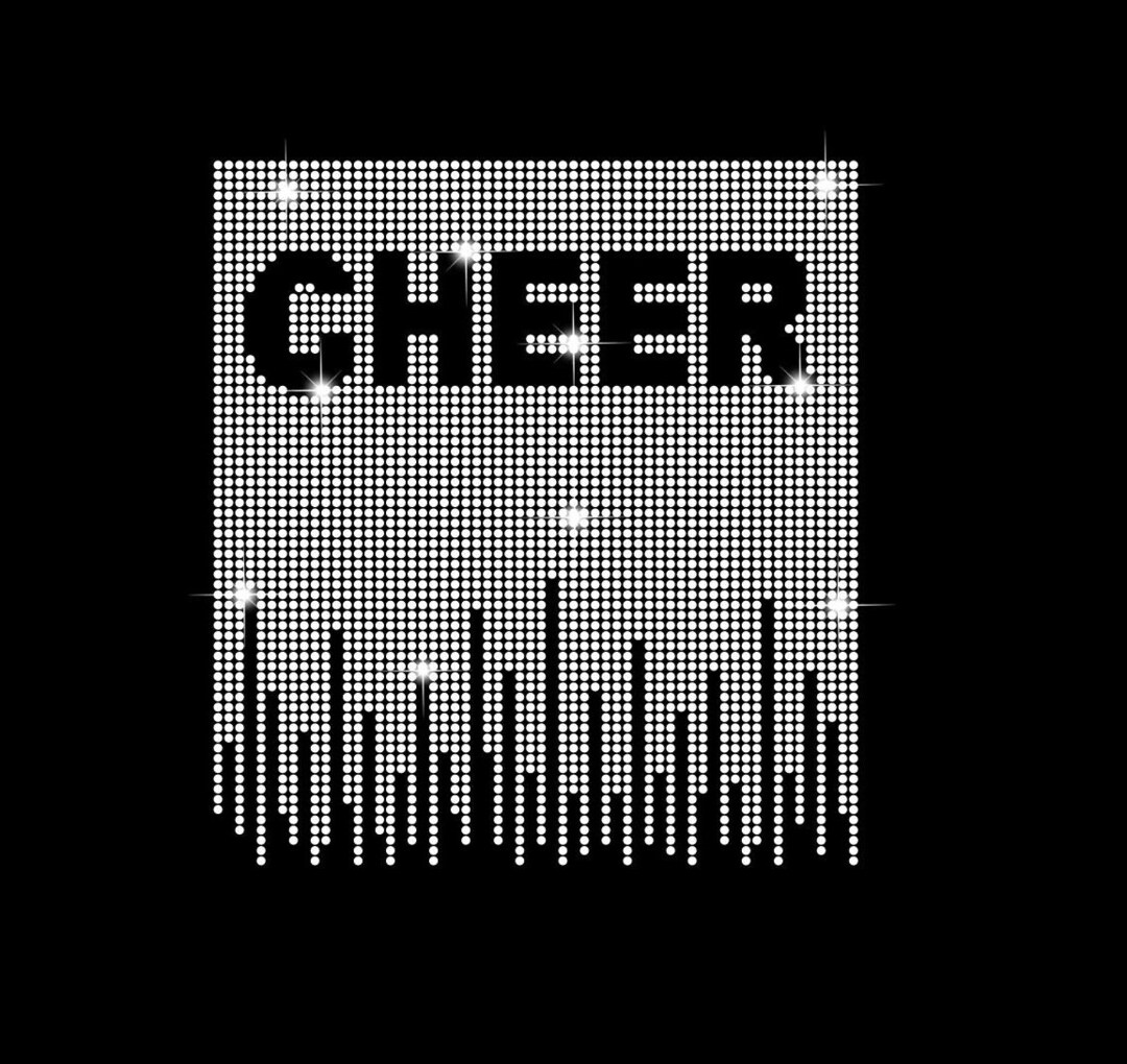 Cheer Rhinestone Tamplate SVG File Instant Download, Cheer Rhinestone ...