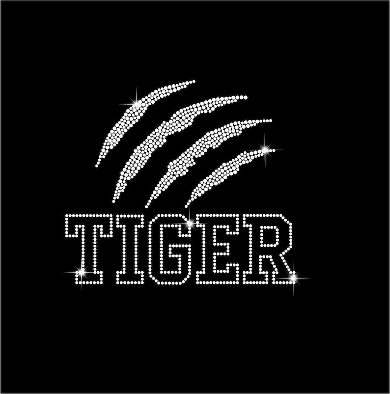Tigers Rhinestone Design Tiger Rhinestone Design | Digital Download | Wild Bling Crystal ...