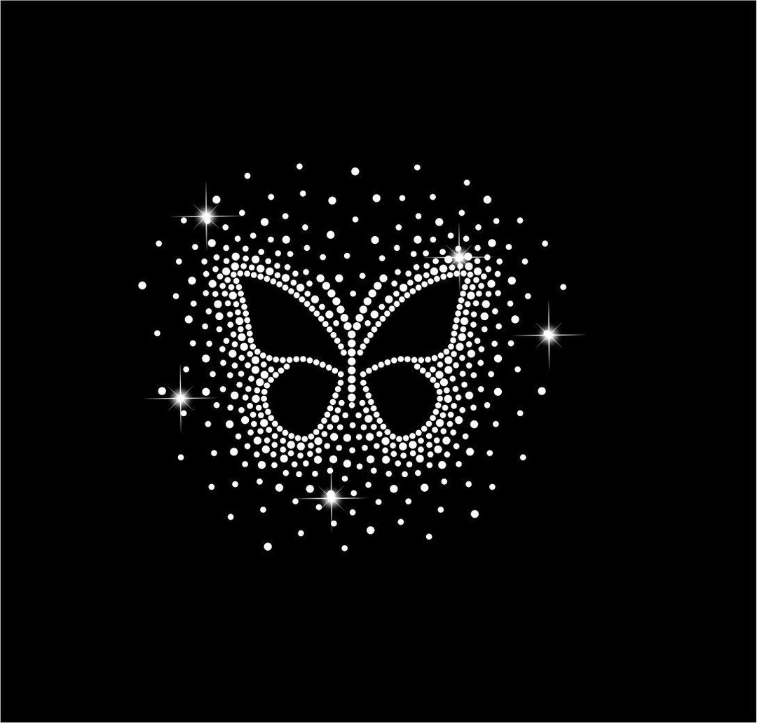 Butterfly Rhinestone Digital Design | SS10 Crystal Gems | Sparkling ...