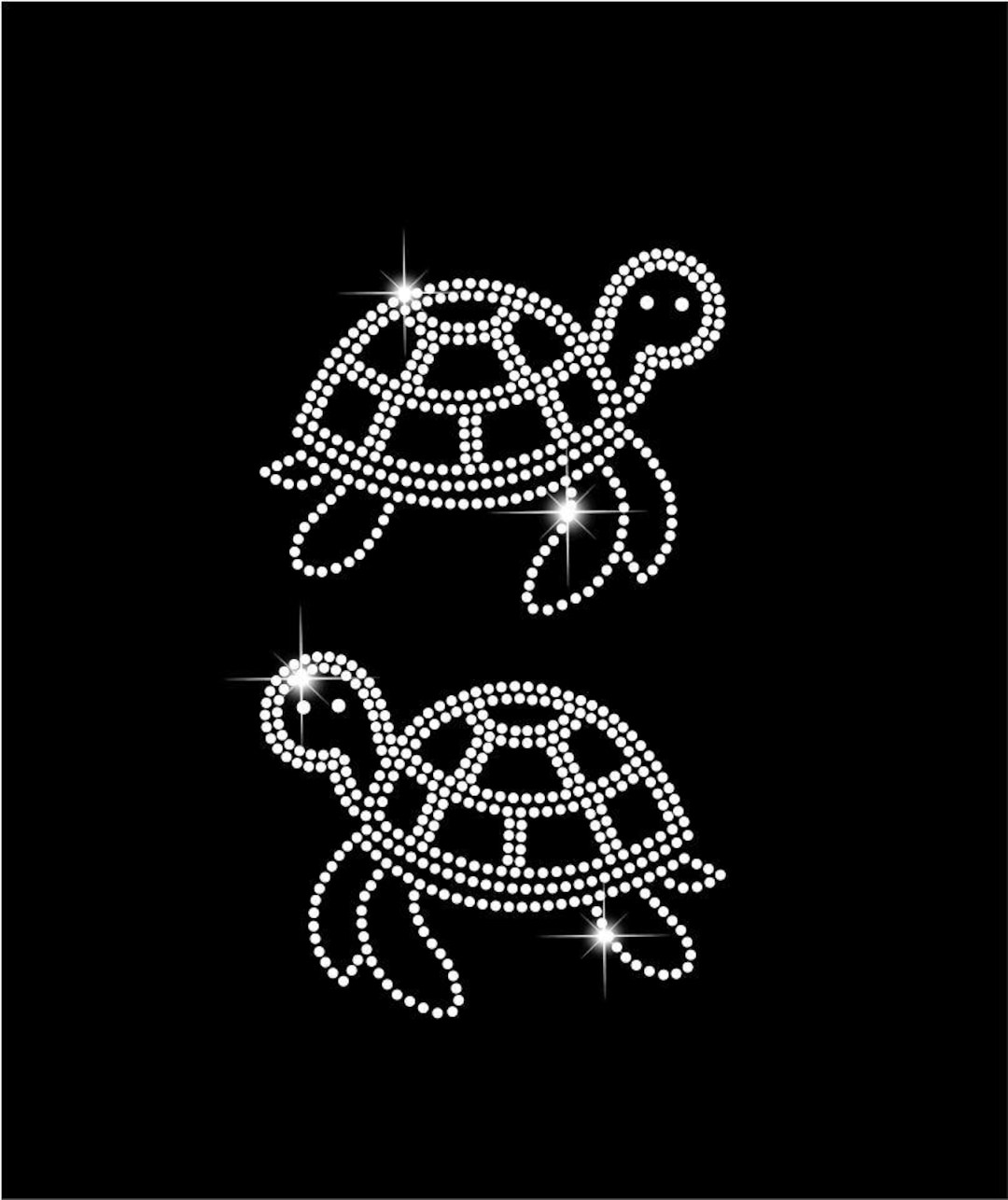 Turtle Shell Bling Turtle SS10 Rhinestone Design | Cute Bling Animal Template | Hotfix ...