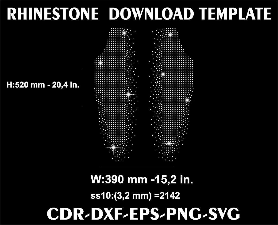 Springsteen Rhinestone Template Rhinestone Template,digital Download Svg,ss10 Rhinestone Design - Etsy