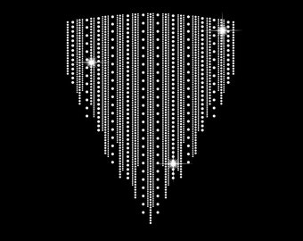 Rhinestone Dress Pattern: SVG Template, Cricut, Hotfix (Digital Download)