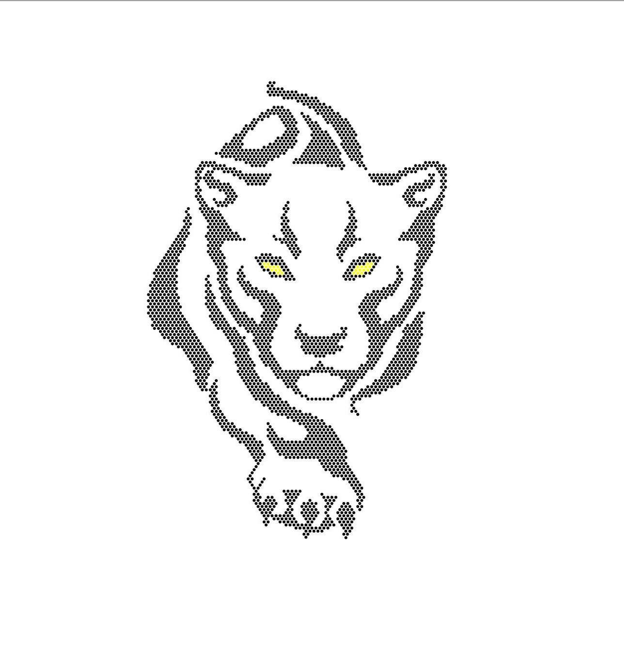 Tiger Rhinestone SVG Template: Cricut Design (Digital Download