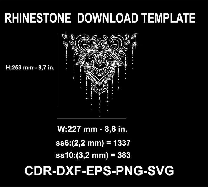 Rhinestone Scatter Template: Floral SVG Pattern (digital Download) - Etsy