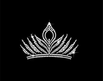 Luxury Rhinestone Queen Crown Digital Design | Sparkling Royal Tiara Clipart | Princess Rhinestone Template for DIY Crafts