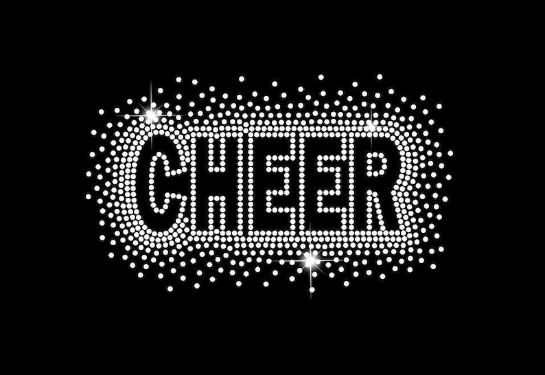 Cheer Rhinestone Template: Scatter Design SVG, Cricut (digital Download ...