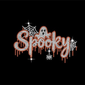Spöklik Halloween-strassmall, spökspindelnätsbling (digital nedladdning)