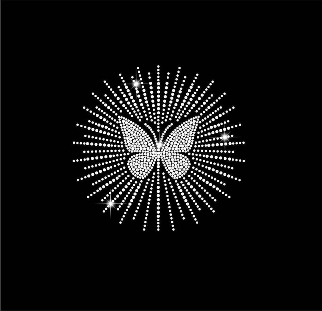 Butterfly Rhinestone Template: Ss16,ss10 Pattern (digital Download) - Etsy