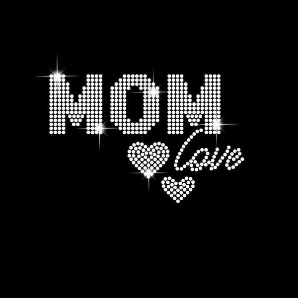 Mom Heart Rhinestone Pattern, SVG Pattern, Mom Heart Design, Mom Heart rhinestone Tamplate