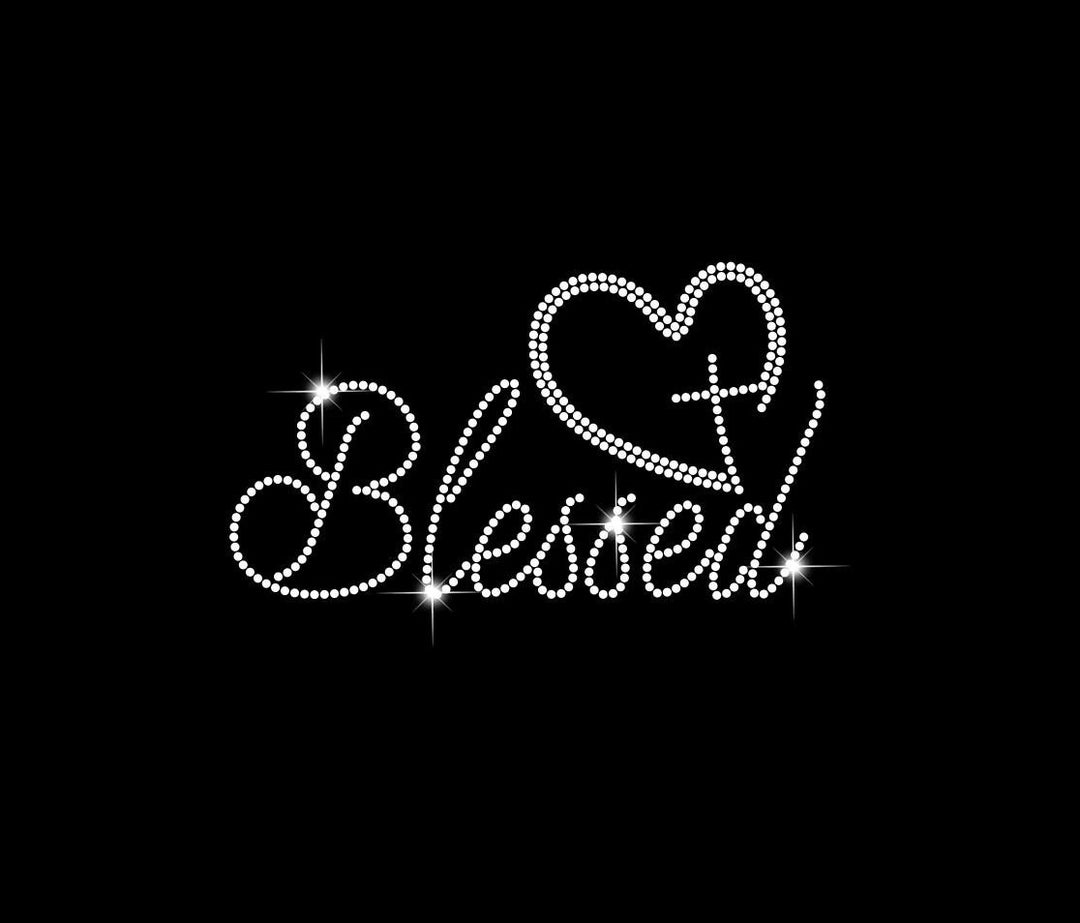 Blessed Rhinestone Template SVG, Cricut, Faith Love (digital Download) -  Etsy, image size:1080x923