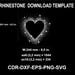 Heart Rhinestone Template,heart Digital Download,love Rhinestone ...