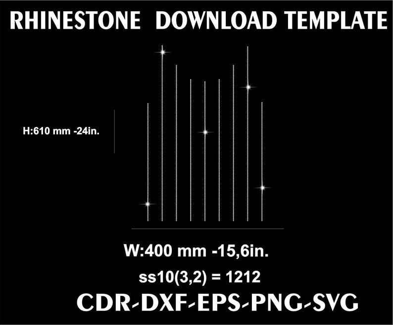 Ss10 Layout Rhinestone Scattered Pattern,rhinestone Template,ss10 Design,digital ...