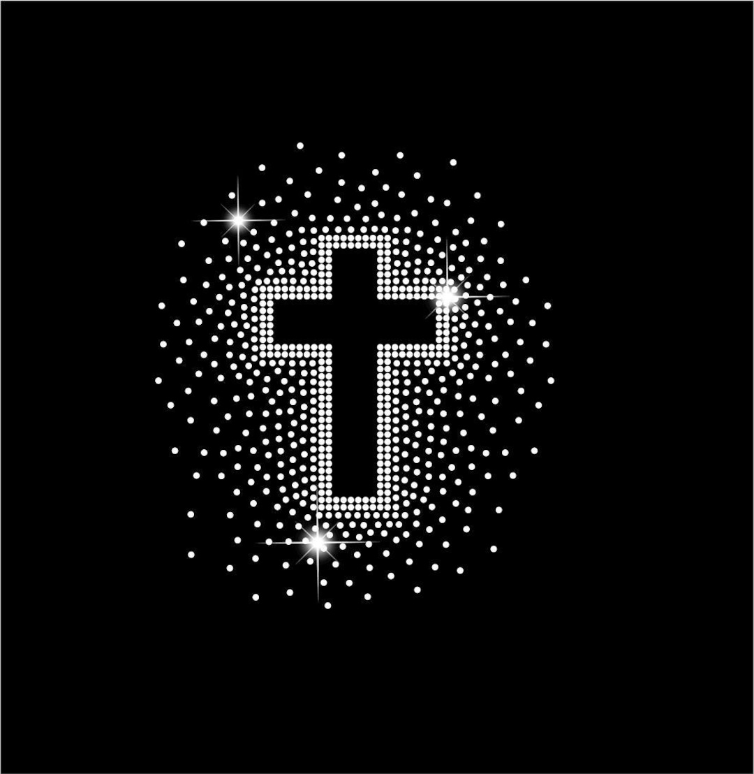 Rhinestone Cross Template, Rhinestone Faith SVG, PNG, PDF (digital ...