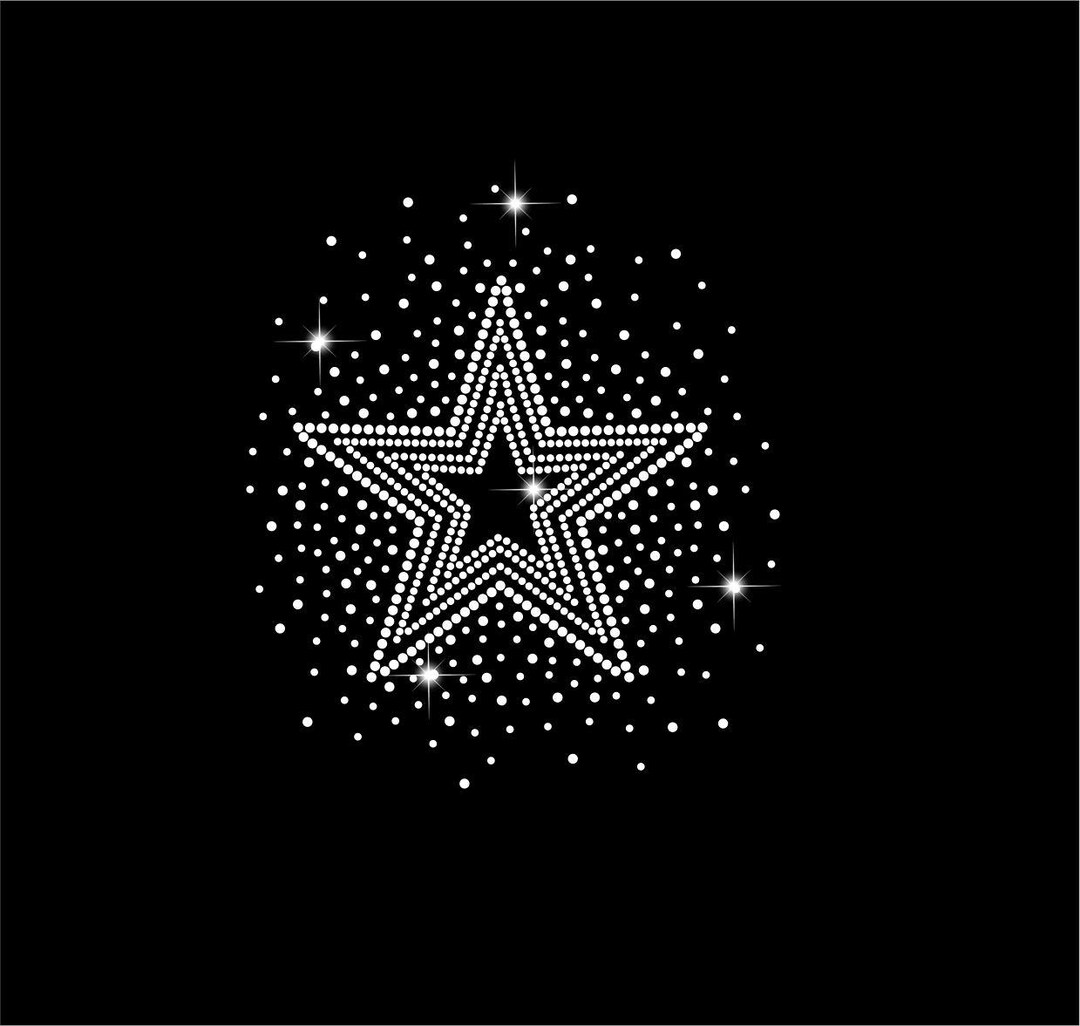 Star Rhinestone Template,scatter Design, (SVG, PNG, PDF) - Etsy