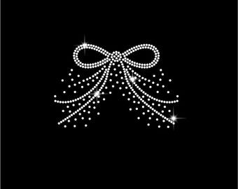 Bow Rhinestone Design SS10 | Elegant Ribbon Bow Rhinestone Template | Rhinestone Digital File