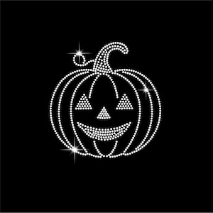 Halloween Pumpkin Rhinestone Template, Digital Download, Sparkle T ...