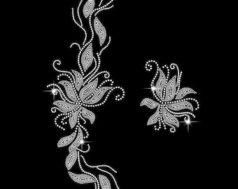 Rhinestone Flower Scatter Pattern: SVG Template (Digital Download)