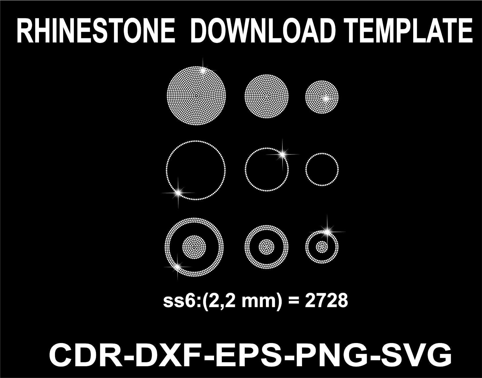 Rhinestone Circle Template Bundle: SVG, Cricut (digital Download) - Etsy