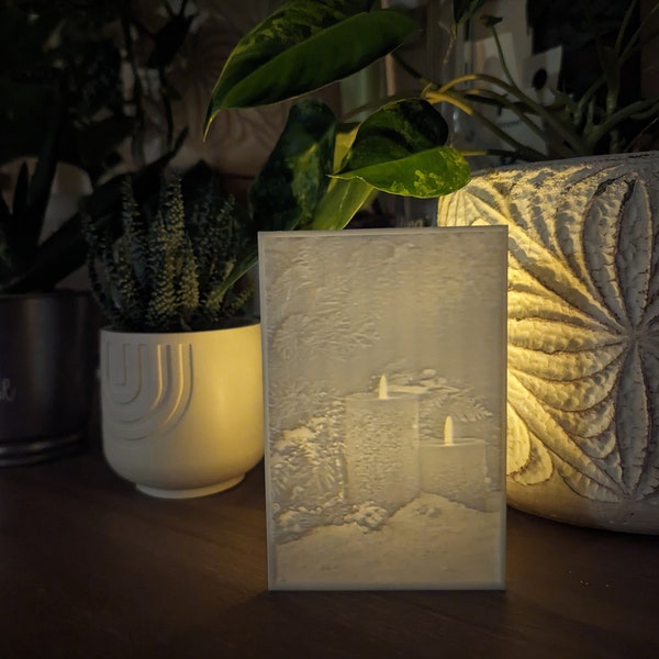 Beleuchtete personalisierbare Lithophane mit LED Licht: Individuelle Geschenkidee / Dekoration - 3D Druck gefertigt