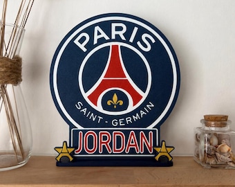 Personalized decorative poster for PSG football fans - Paris Saint-Germain - Parisian club - Champions League 2 stars