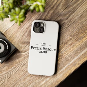 The Pittie Rescue Club Slim Phone Cases, Dog Lover Gift, Pet Adoption Merchandise, Animal Rescue Support, Personalized Pet Phone Cover