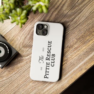 The Pittie Rescue Club Slim Phone Cases, Dog Lover Gift, Pet Adoption Merchandise, Animal Rescue Support, Personalized Pet Phone Cover