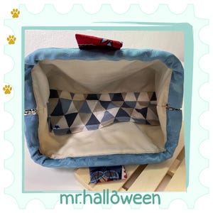 Blade, Honkai Star Rail embroidery, Blade toiletry bag, Winter flower, Blade flower case, Honkai wolf's mouth bag, Embroidered fabric toiletry bag image 3