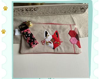 SPARKLE, Honkai Star Rail, Sparkle Embroidered Toiletry Bag, Embroidered Cotton Bag, Fox Toiletry Bag, Kawaii Pencil Case, Gift
