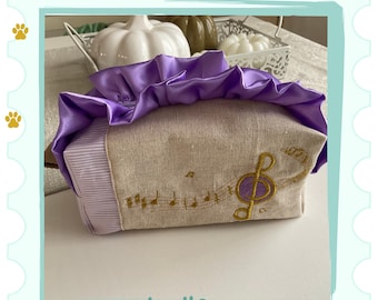 Honkai Star Rail Pencil Case| Robin|Robin Steering Wheel Pencil Case|Embroidered Pencil Case|Unisex Gift|Embroidered Rectangular Bag|Musical Note Embroidery|