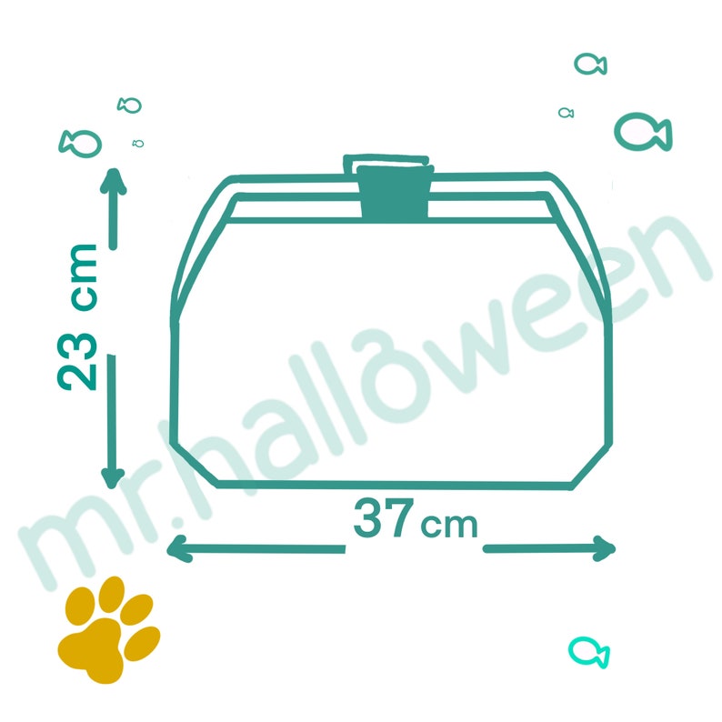May include: A teal blue, rectangular, hard-sided case with a clasp closure. The case measures 37 cm wide and 23 cm tall.